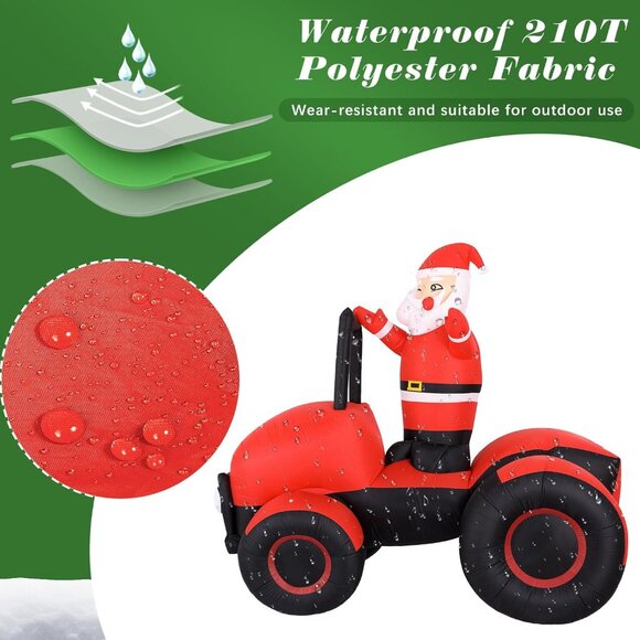 ⚡7.8FTChristmas Inflatables Red Truck Light Yard Outdoor Decorations - Picture 6 of 10